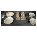 Lenox Ashtray, Stangl Pottery Candleholders.