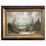 Signed Gleiche Oil On Canvas Landscape Painting.