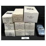 10 Plastic Ertl Promo Model Cars.