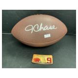 Autographed Jamar Chase Football.