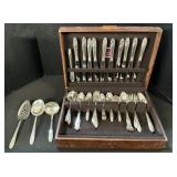 Tudor Plate Flatware Set W/ Chest.