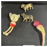 Lot Of 4 Vintage Celluloid Toys.
