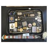 Costume Jewelry, Photo Frame, Dog Tags.