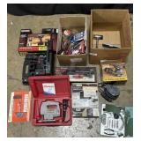 Jig & Sabre Saw, Sander, Drill, Work Light.