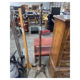 Vtg Dark Oak Hall Tree.