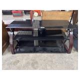 Contemporary 3-tier  Tempered Glass TV Stand.