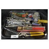 Wrenches, Screwdrivers, Pliers.