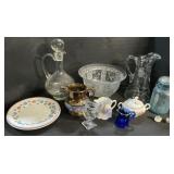 EAPG Glass Pitcher, Decanter & Bowl, Cream Set.