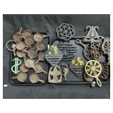 Cast Iron Trivets (Panzer Tractor, Skillet.