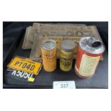 Early Pennsylvania License Plates & Oil Cans.