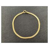 14K Gold Herringbone Bracelet.