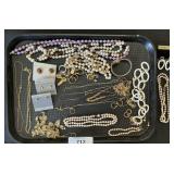 Costume Jewelry, Timex Watch, Necklaces, Earrings.