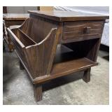 Mid Century Oak Side Table.