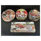 Firefighter & Dog Collectors Plates.