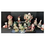 Christmas Santa Figurines.