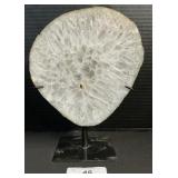 Natural Agate Slice W/ Stand.