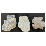 Blue Kyanite & Quartz Raw Crystal Formations.