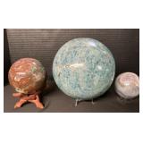 Ocean Jasper, Apatite, & Agate Geode Spheres.