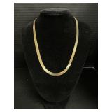 14K Gold Herringbone Necklace.