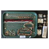 Costume Jewelry, Pins, Necklaces, Earrings.