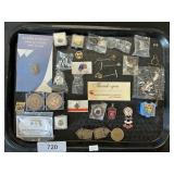 Free Masons Pins & Tokens, Sterling Silver Clasp.