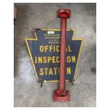Pennsylvania Inspection Station Sign, V-Belt