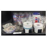 Pepsi Tumbler Glasses & Coasters.