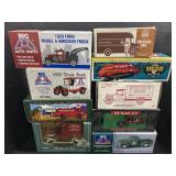 9 Die Cast Trucks & Truck Coin Banks. Texaco.