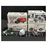 Winross Trucks, 4 Ertl Die Cast Still Bank Trucks.