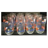 12 Pepsi Cola Glass Tumblers.