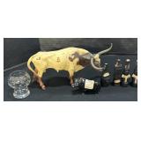4 Inca Pisco Liquor Bottles, Whiskey Decanter.