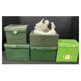 5 Snowbabies Figurines With Boxes.