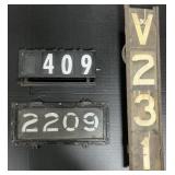 Locomotive, Route, & Signal Number Signs.
