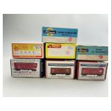 Model Boxcars & Flat Vans Kits.
