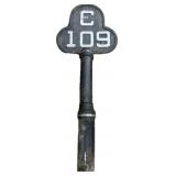 Cast Iron Baltimore & Ohio Railway Mile Marker.