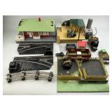 American Flyer Train Stock Yard, Oil Drum Loader.