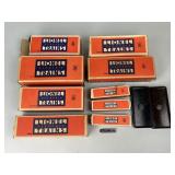 Lionel Train Cars, Lumber Car, Tank Car, Tender.