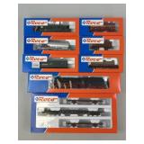 Roco Engine, Flat Cars, Box Cars, Lumber Car.