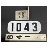 Railway Milage Sign, Diesel Engine Number Board.