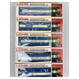 Lionel Blue Comet Illuminated Passenger Cars.