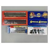 Train Engines, Passenger Cars, Box Car.