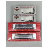 2 Train Locomotive Engines & Box Cars
