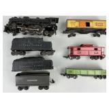 Engine & Tenders, Caboose, Open Freight Car.