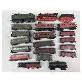 Train Engines, Tender, Box Cars, Passenger Cars.