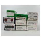 Model Boxcars, Reefer, Coach.