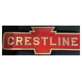 Cast Iron Crestline Ohio Station Sign.