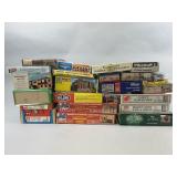 Model Train Buildings, Figures, Street Lights.
