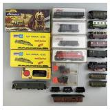 Engines, Cabooses, Boxcars, Train Parts.