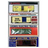 Lionel & K-Line Boxcars.