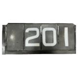 Steam Locomotive Number Board W/ Back Lighting.
